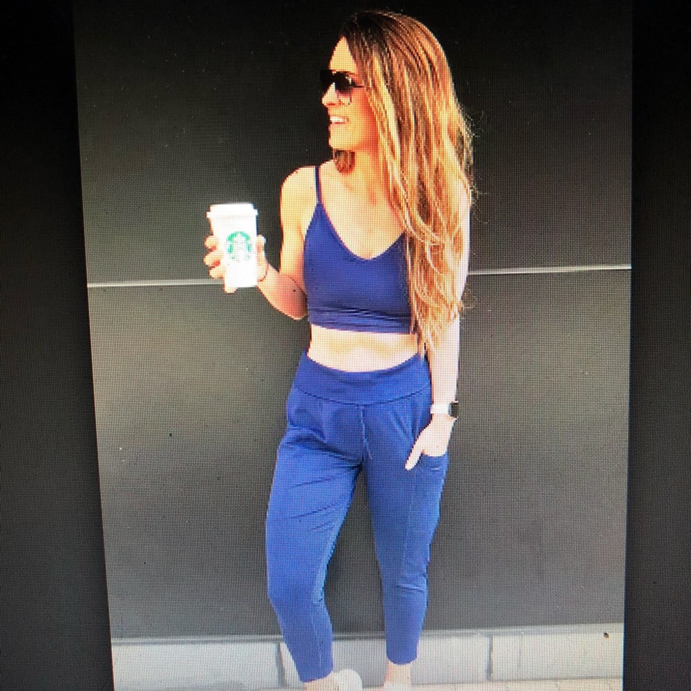 FABLETICS Dani set navy blue sports bra top pants